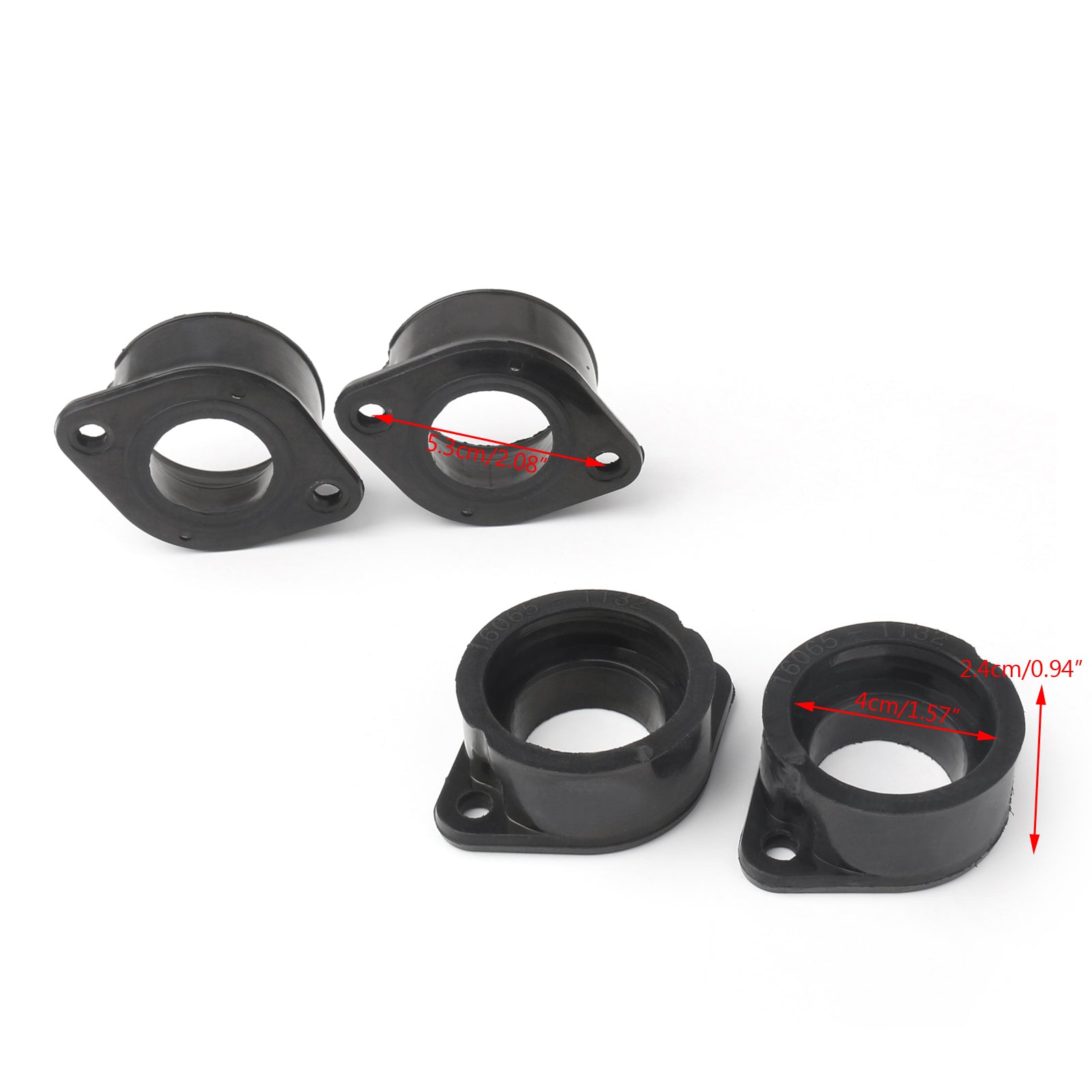 4 Indtagsmanifoldstøvler Fit til Kawasaki GPZ Z 650 750 E ZX KZ 750 16065-1132