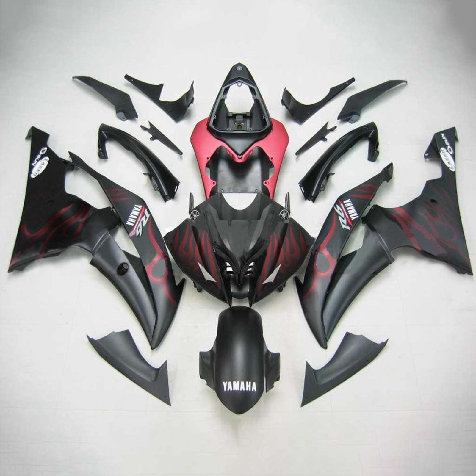 Injection Fairing Kit Bodywork Plastic ABS fit For Yamaha YZF 600 R6 2008-2016