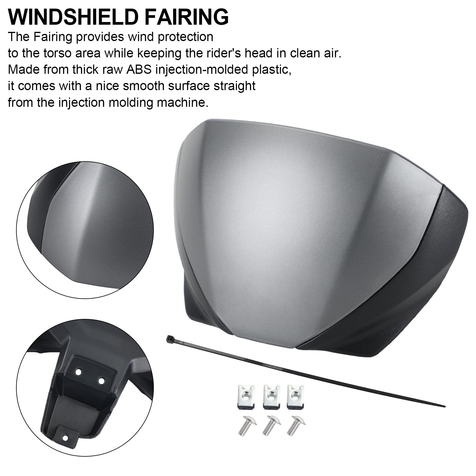 Front Screen Windshield Fairing Windscreen Deflector för Trident 660 2021+ Generic