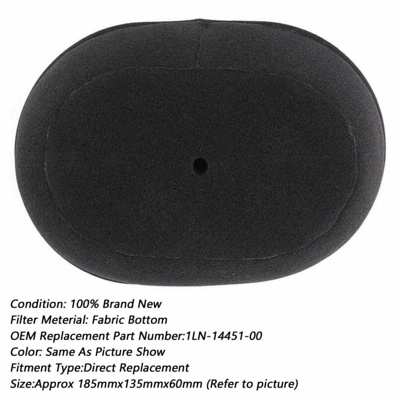 07-17 Yamaha WR250 WR250R 1LN-14451-00 Foam Air Filter