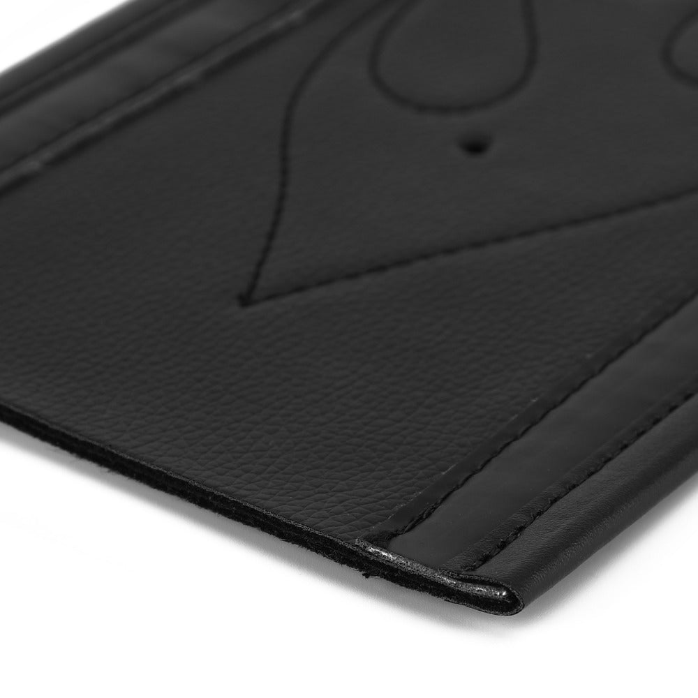 Svart flamma söm pu läder baksätet fender bib passform för dyna super glid generisk