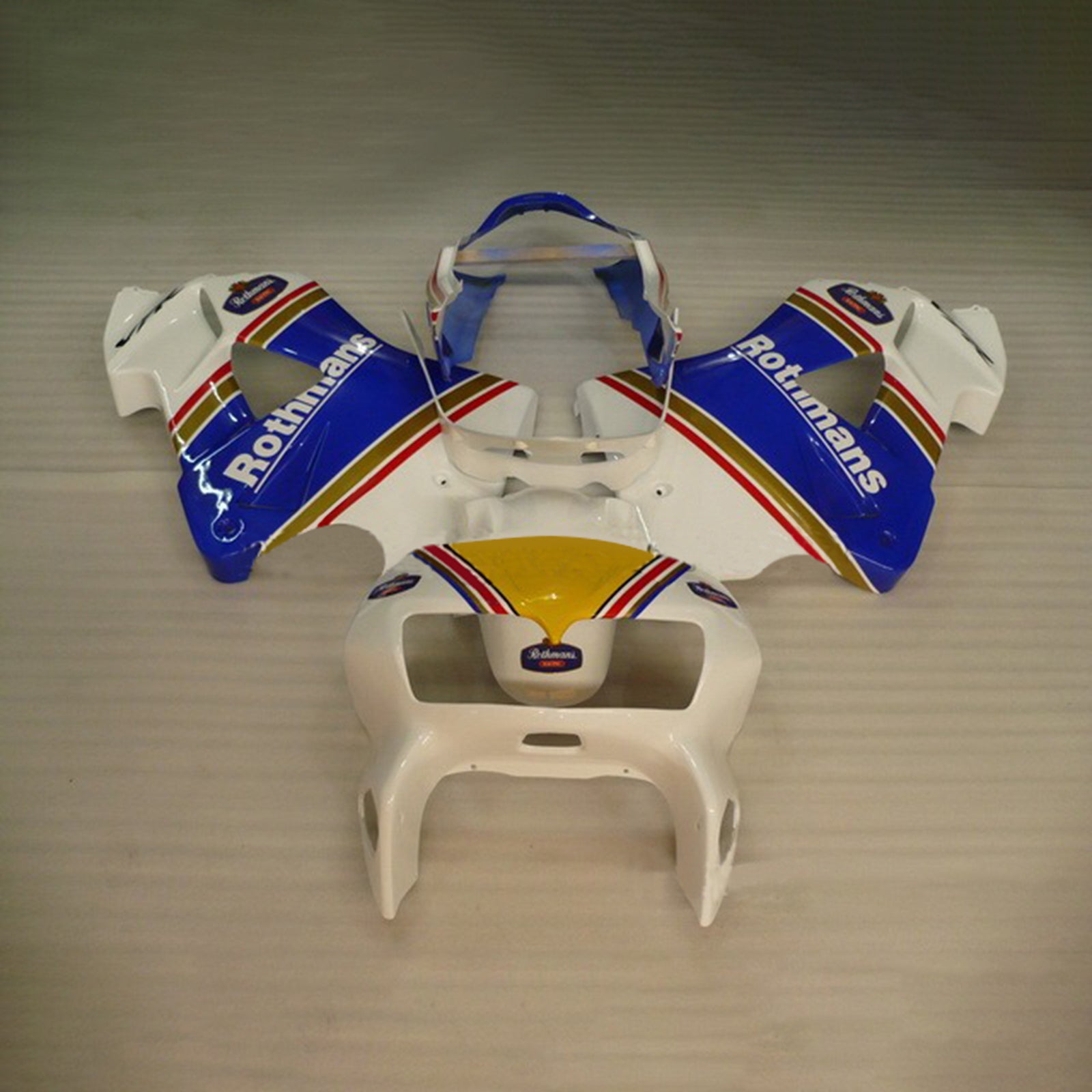 Amotopart 1998-2001 Honda VFR800 Fairing Blue & White Kit