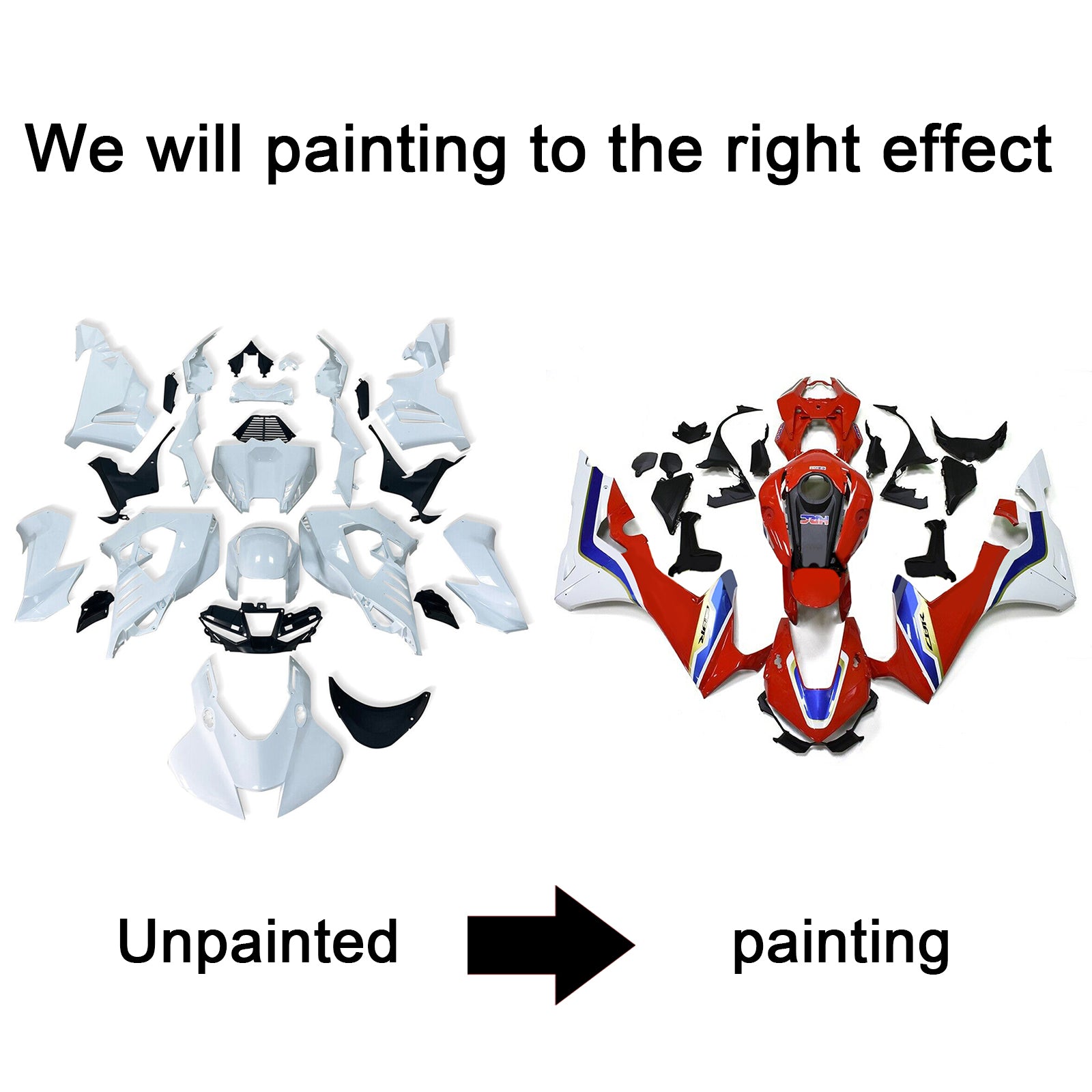 Amotopart Honda CBR1000RR-R 2020-2023 Blue & Red Style3 Beurskit