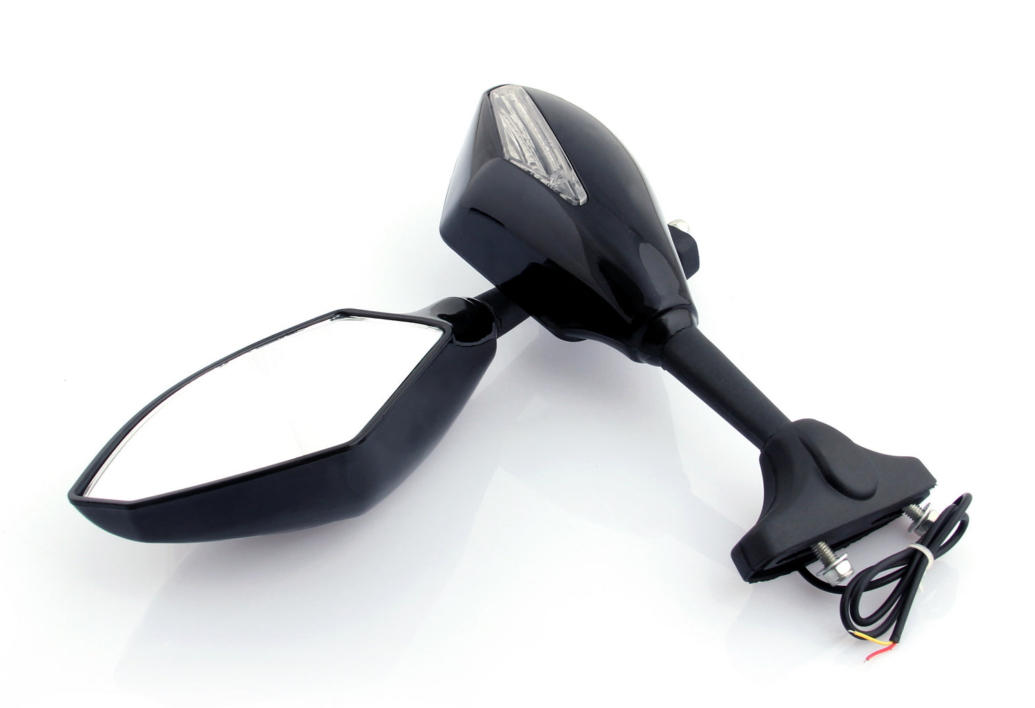 Universal Moto Turn Signal Mirrors For Honda Kawasaki Suzuki Yamaha