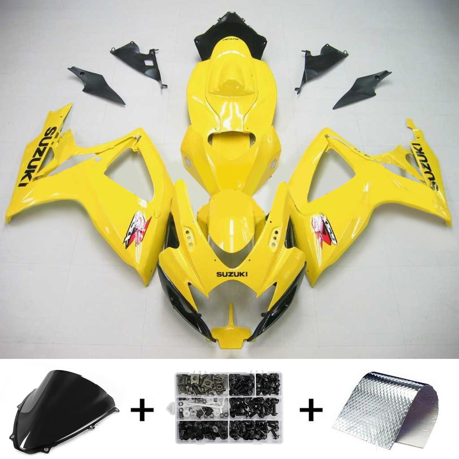 Amotopart 2006-2007 Suzuki GSXR 600/750 Yellow Fairing Kit