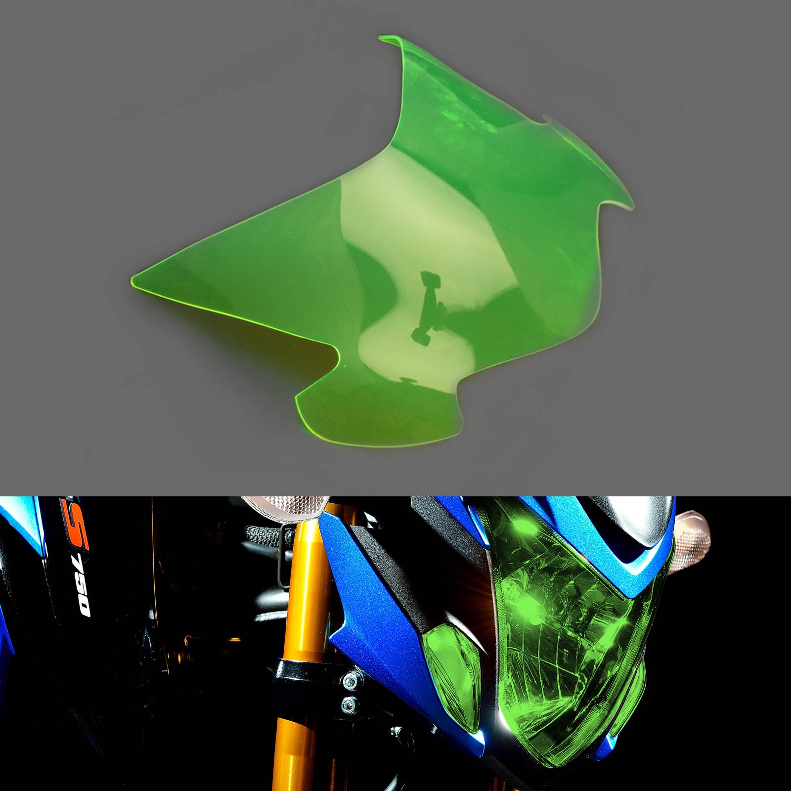 Frontscheinwerfer-Objektivschutz, passend für Suzuki Gsx-S 750 2015–2021, rauchfarben