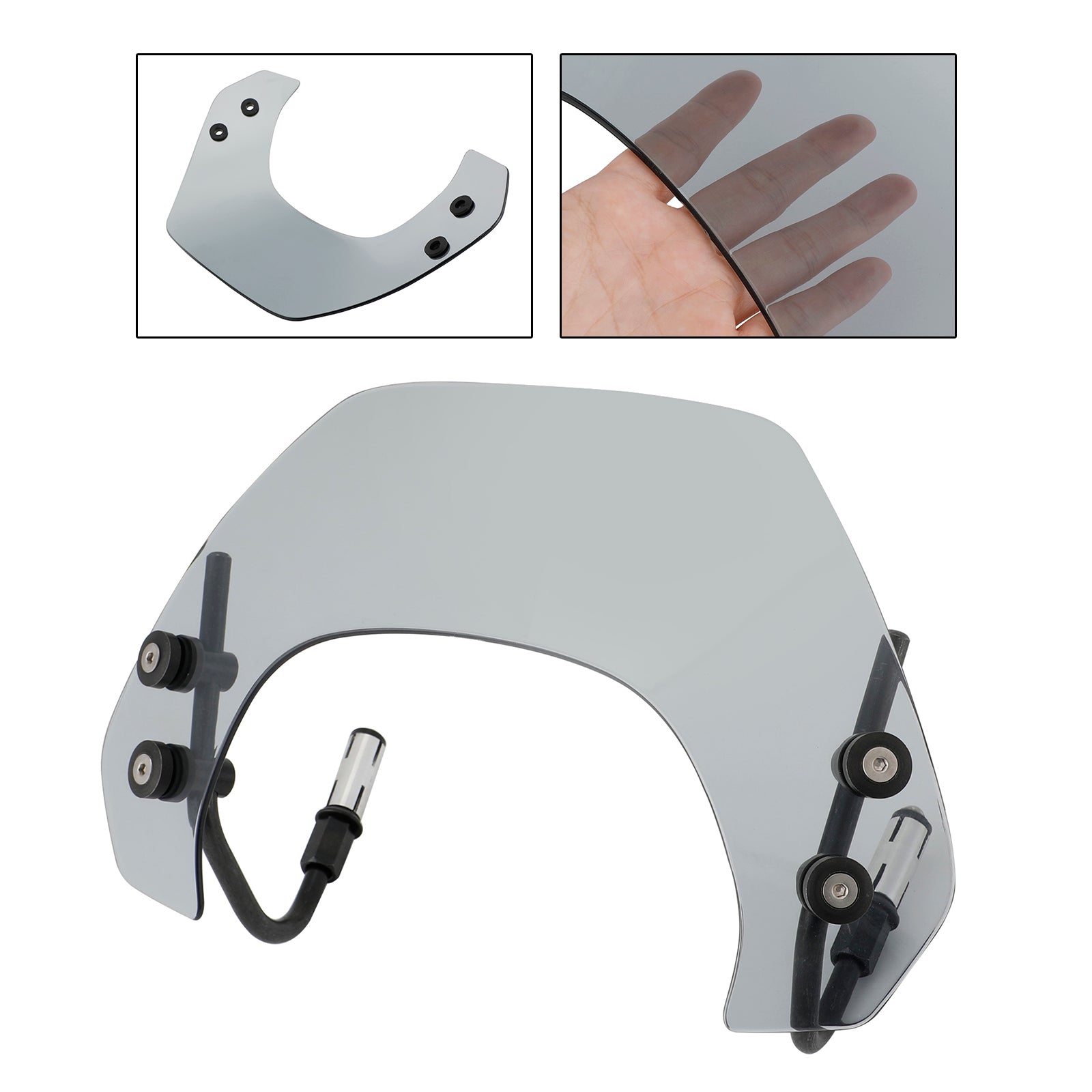 Kort motorcykel forrude forrude pasform til Vespa Sprint 150 2016-2021 Generisk