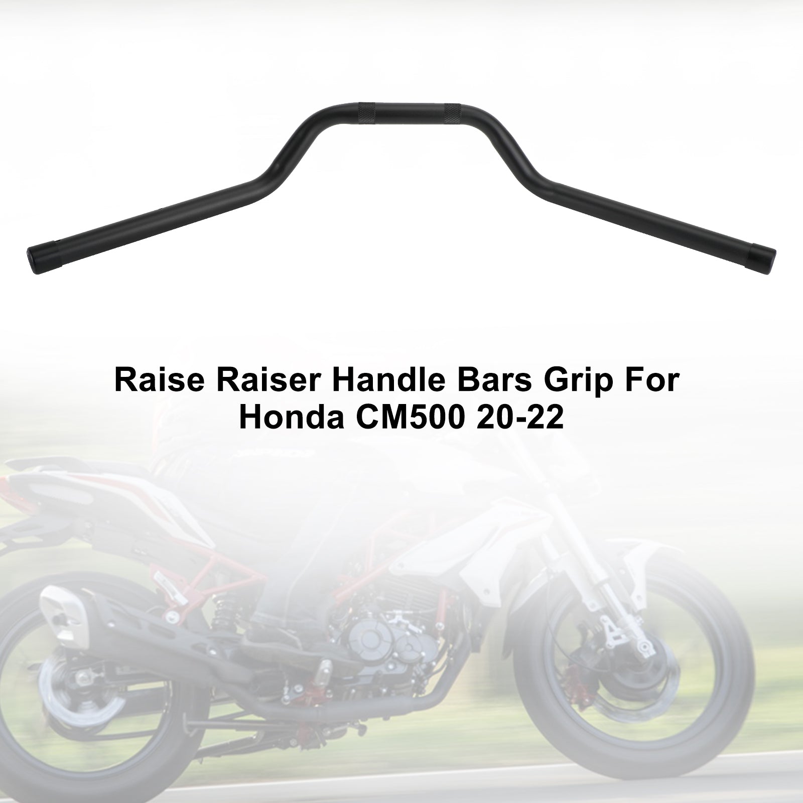 Universal 7/8" 22mm Raiser Motor Bars Guidão Preto Para Honda CM500 17-22