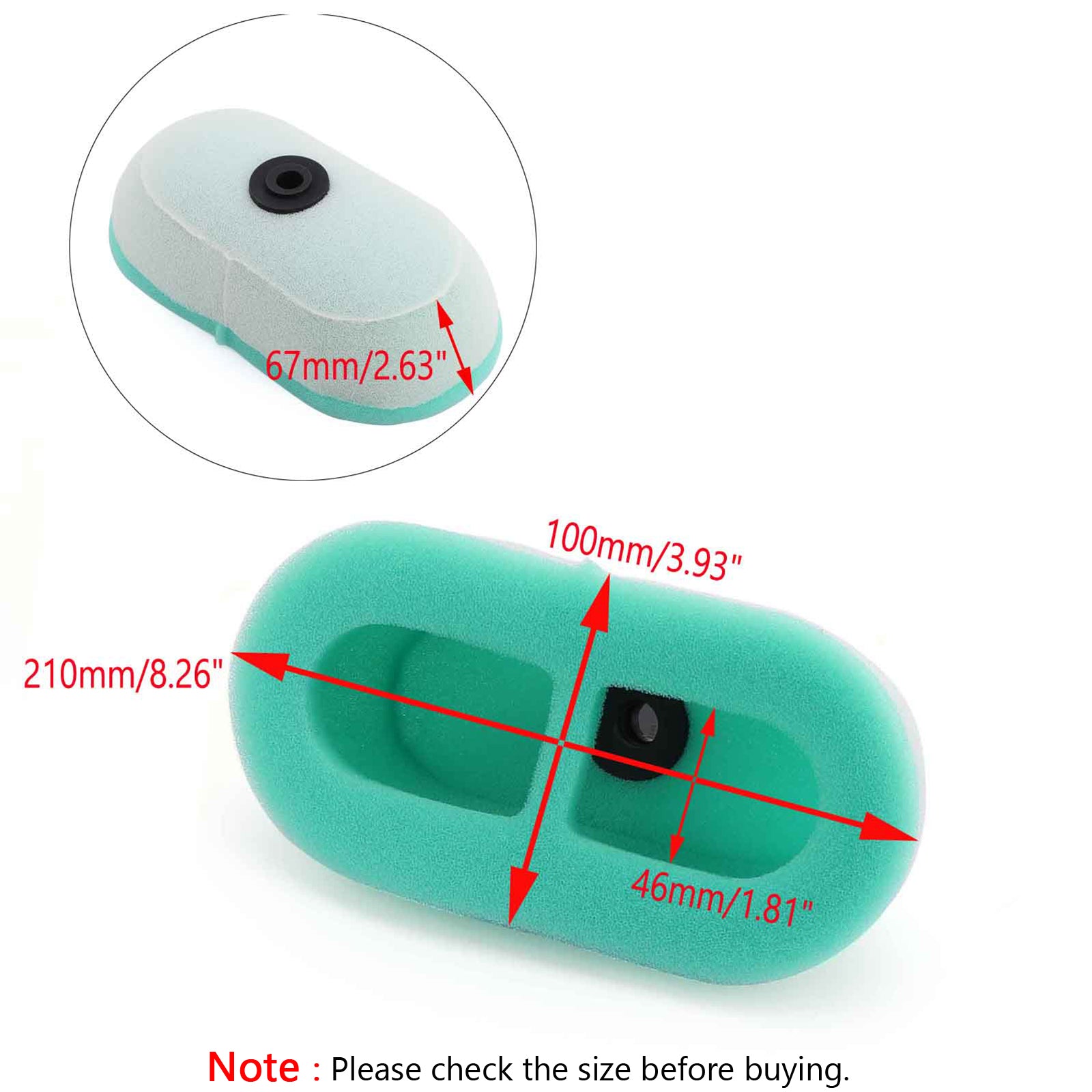 Honda XR250L XR250R XR350R XR400R XR600L XR600R CRM250 Air Filter Cleaner 17213-MN1-670 17213-KFO-000