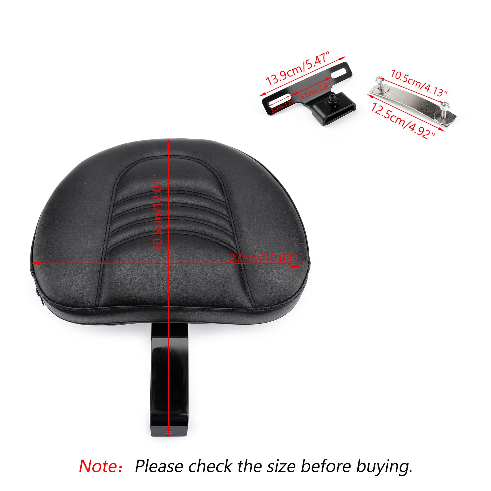 Motorcykelförare ryttare ryggpaket för Fatboy Heritage Soffail-modeller 2007-17 Generiska