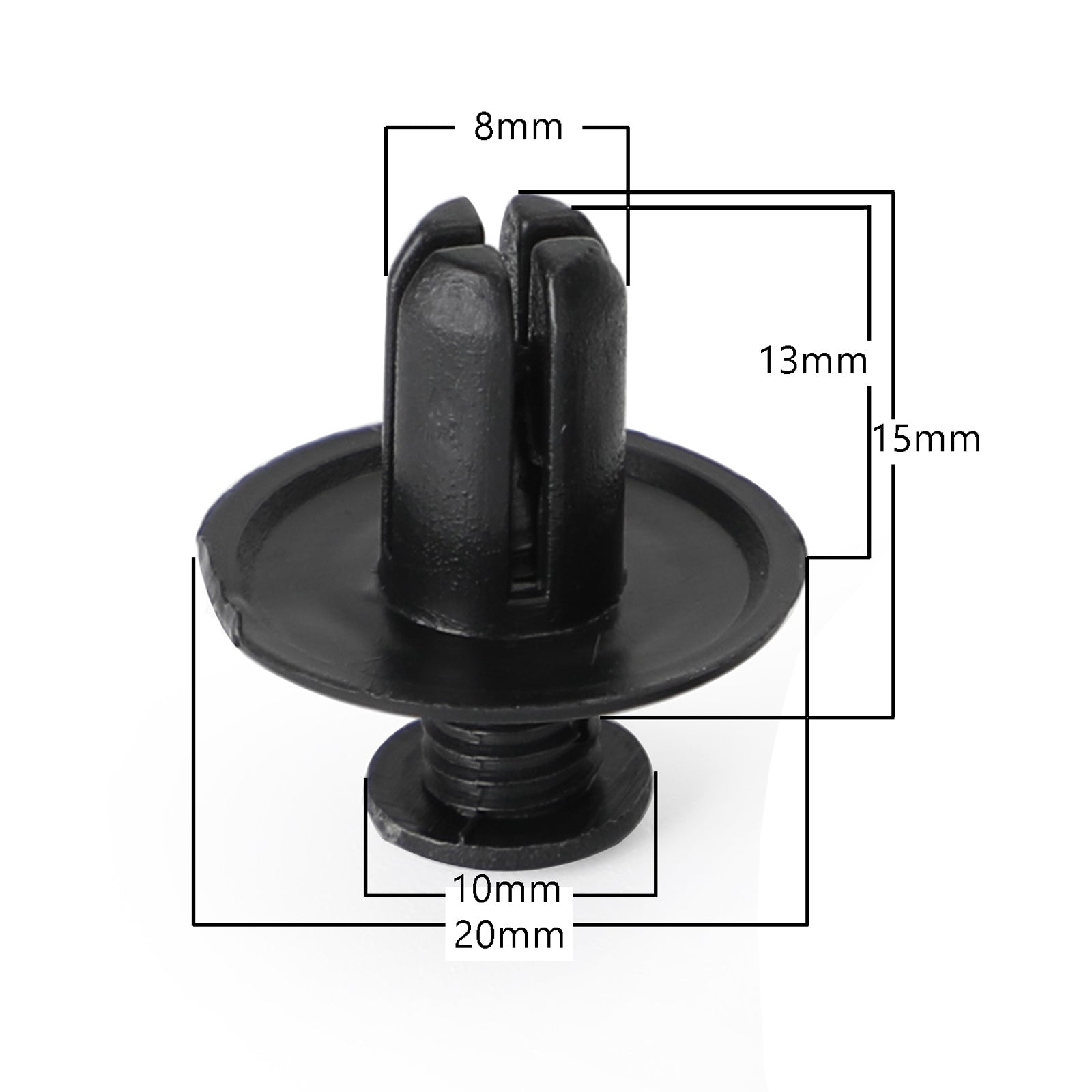 20x 8mm carenado Clip tornillo remaches Panel embellecedor para Suzuki GSX, Burgman, V-Strom genérico