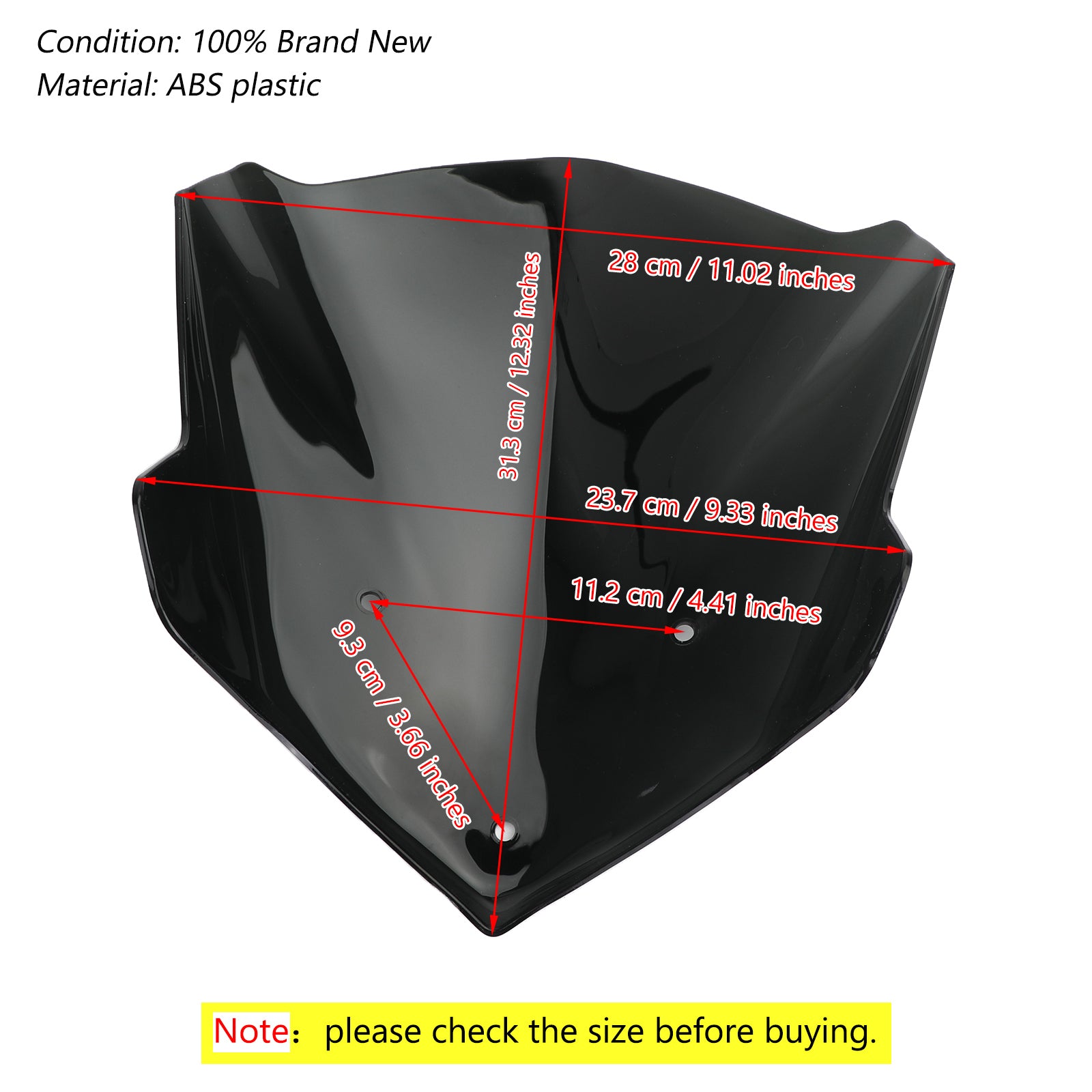 BMW ABS Plastic Motorcykel vindrutan vindruta passar för BMW F800R 2015-2020