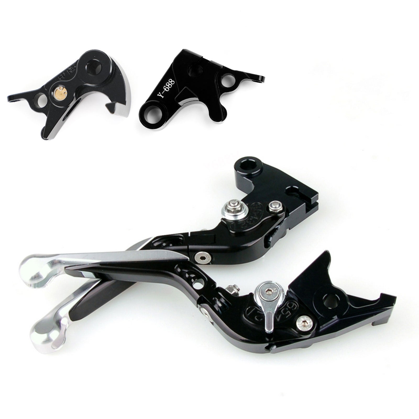 Palanca de freno de embrague ajustable para Yamaha YZF R1/R1M/R1S 15-2021 YZF R6 17-2020 Genérico