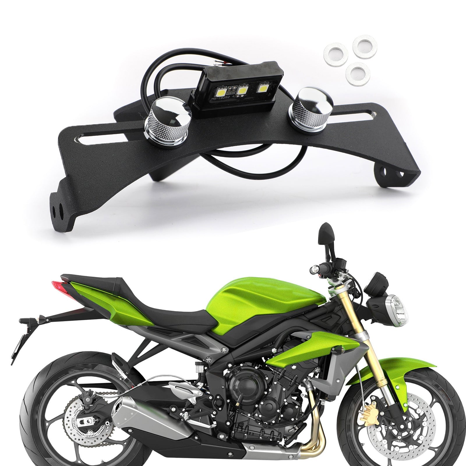 13-19 Triumph Daytona & Street Triple CNC Kennzeichenhalter