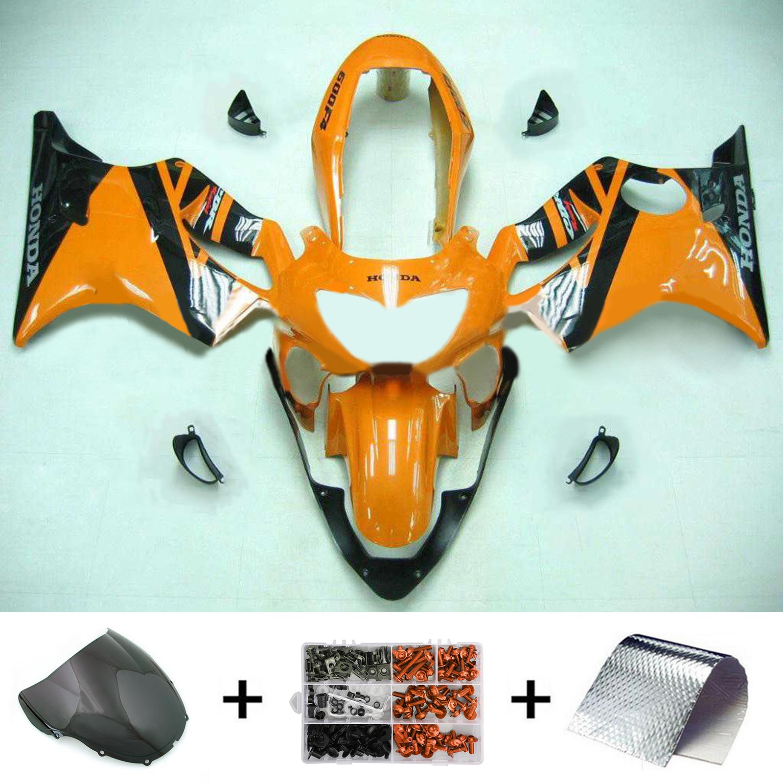 Amotopart Honda CBR600F4 1999-2000 Orange&BKåbesæt med manglende