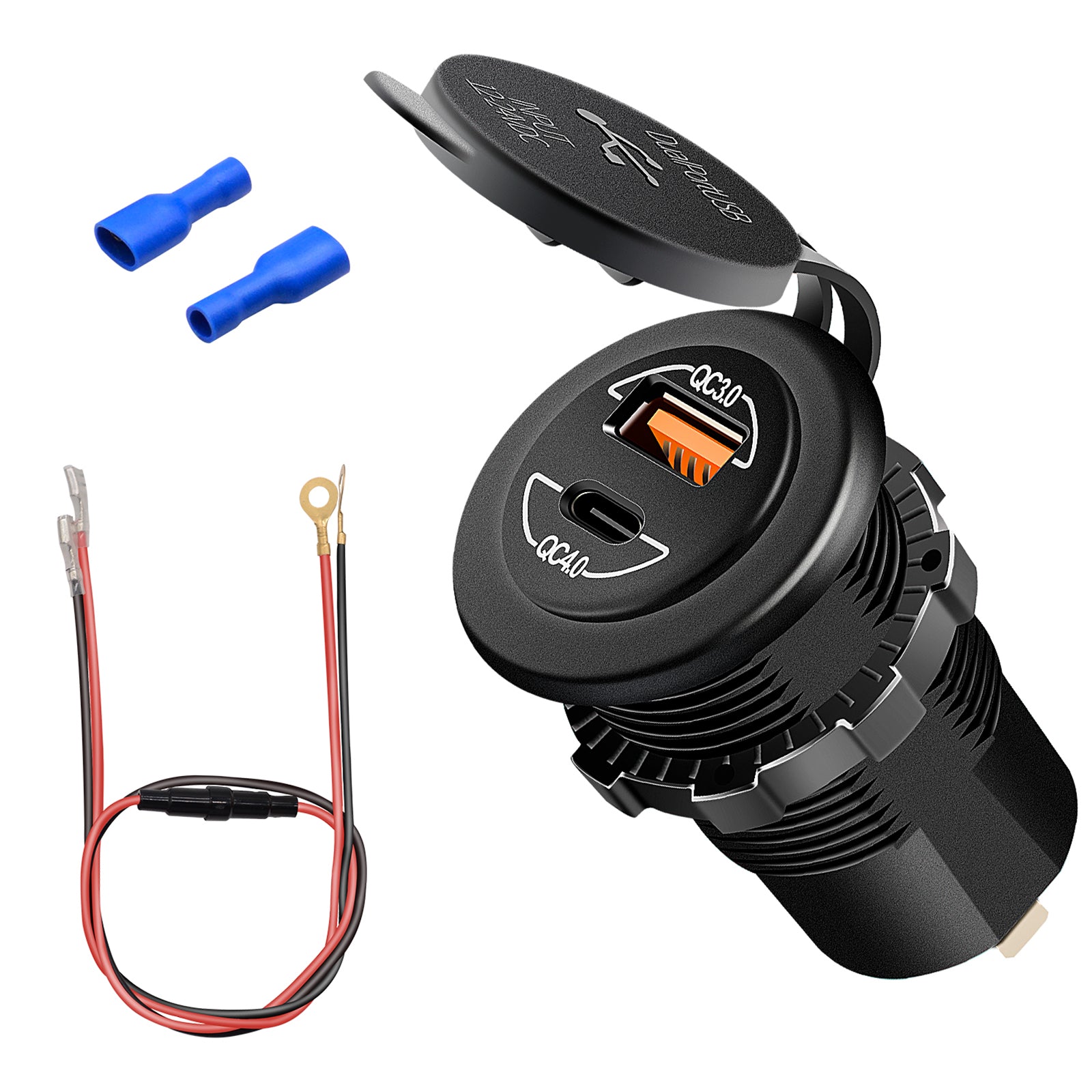 電話充電ブラケット 60 ワット Qc4.0 延長ブラケットオートバイバイク用ブラックジェネリック