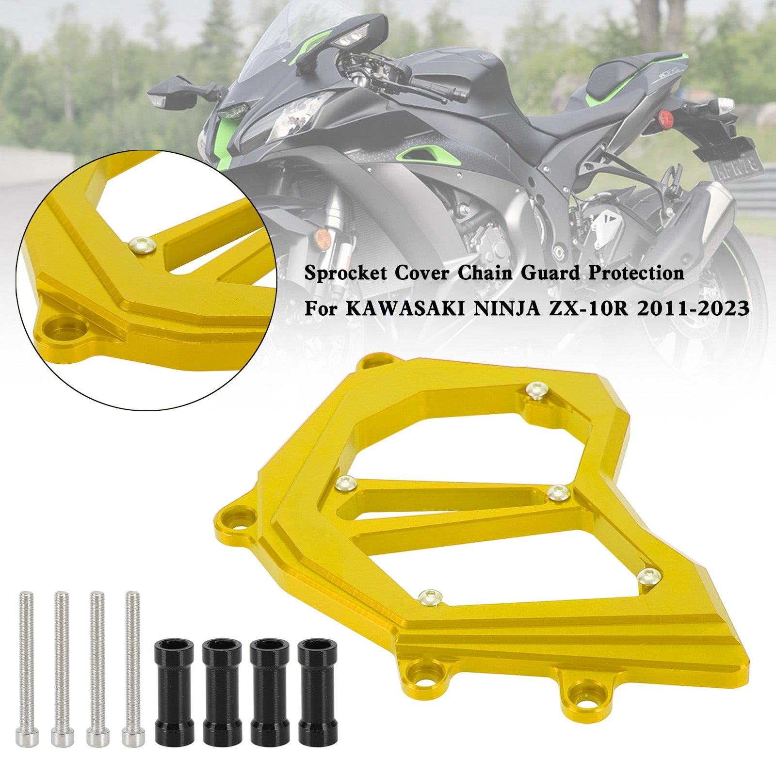 Front Soprocket Cover Chain Guard för Kawasaki Ninja ZX-10R ZX10R 2011-2023