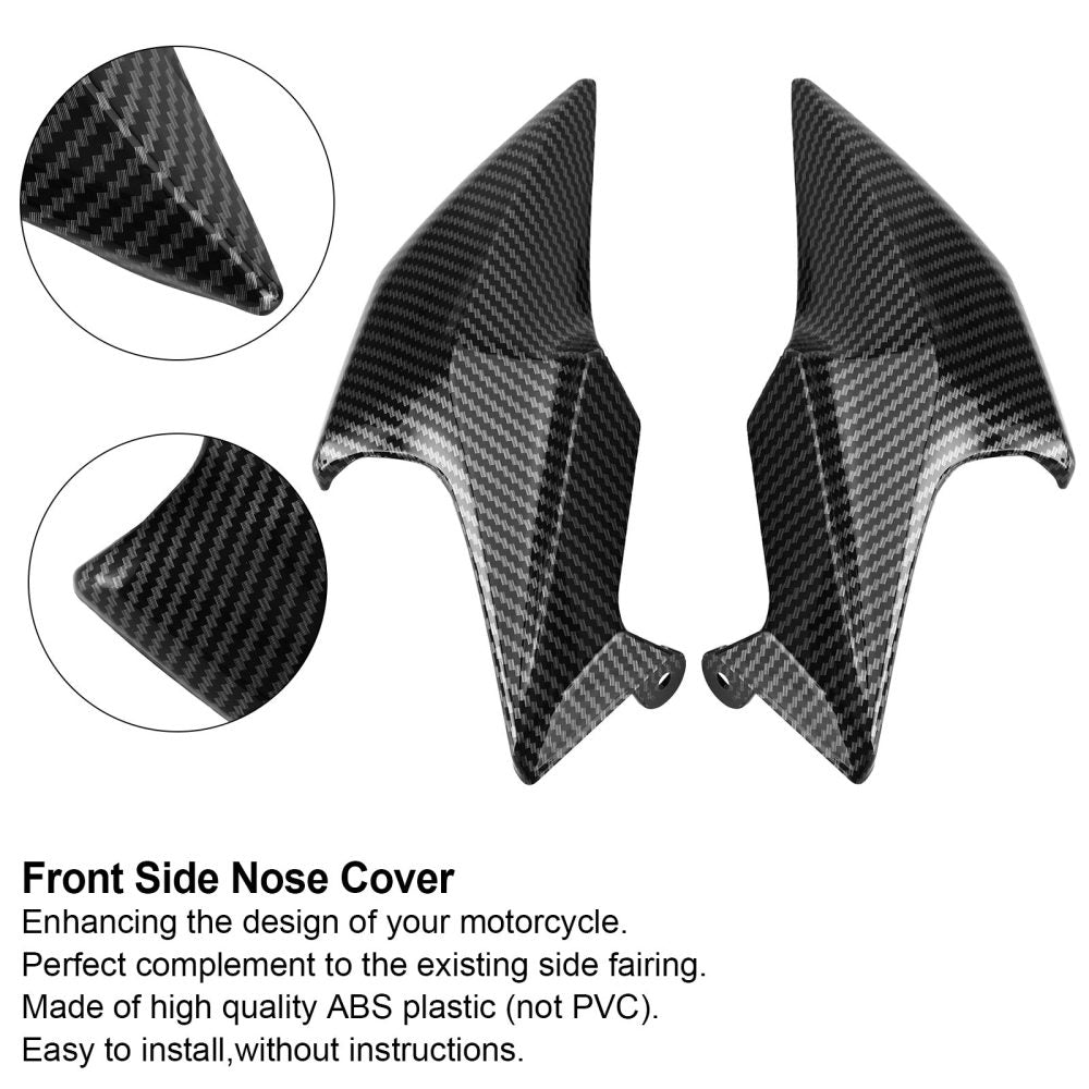 カーボンフロントサイドノーズカバーヘッドライトパネルフェアリング Kawasaki Z900 2020-2021 汎用