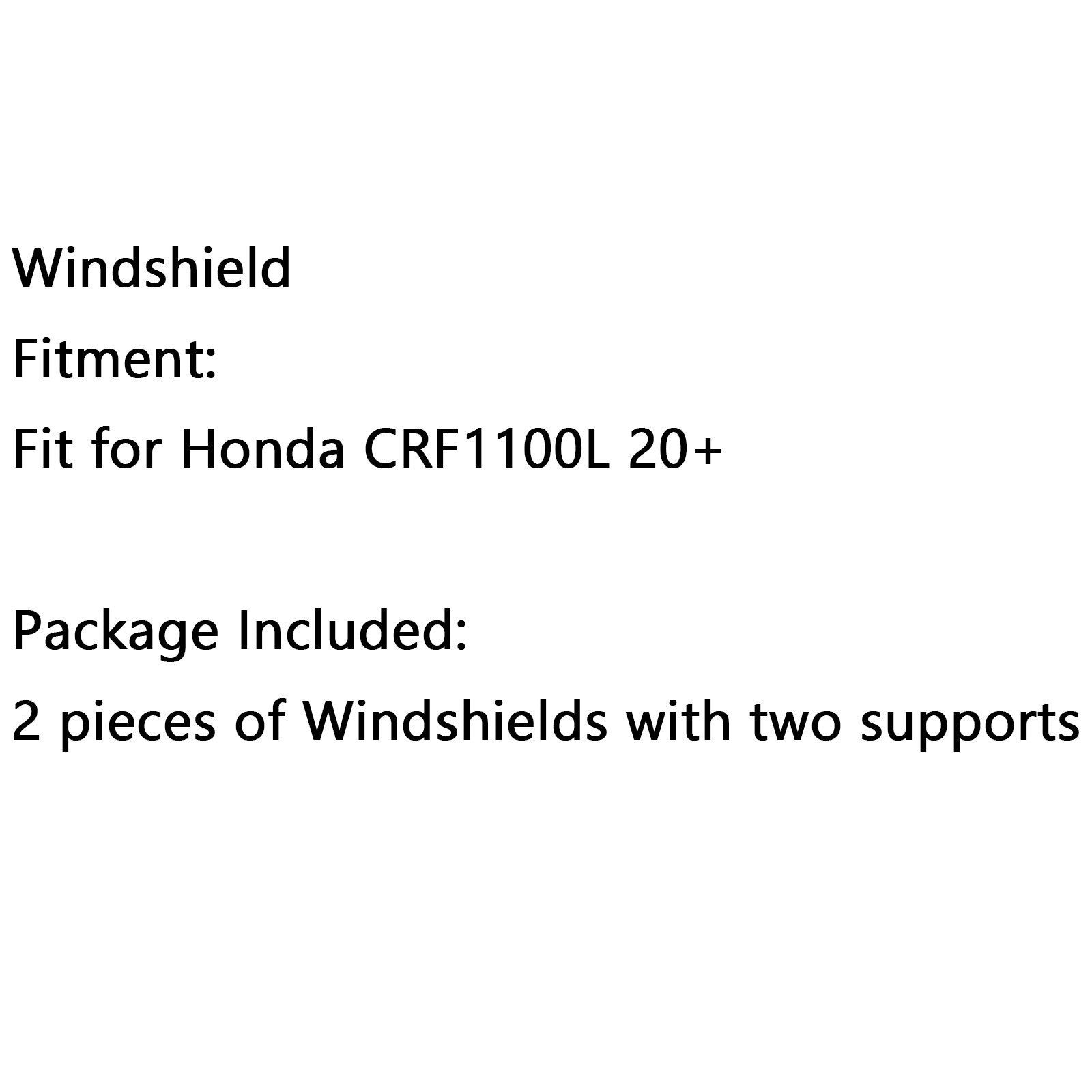 BOVEN SIDE WIND WINDSHIELD AIR -Deflector voor Honda CRF1100L 20+ gemaakt van plastic generiek