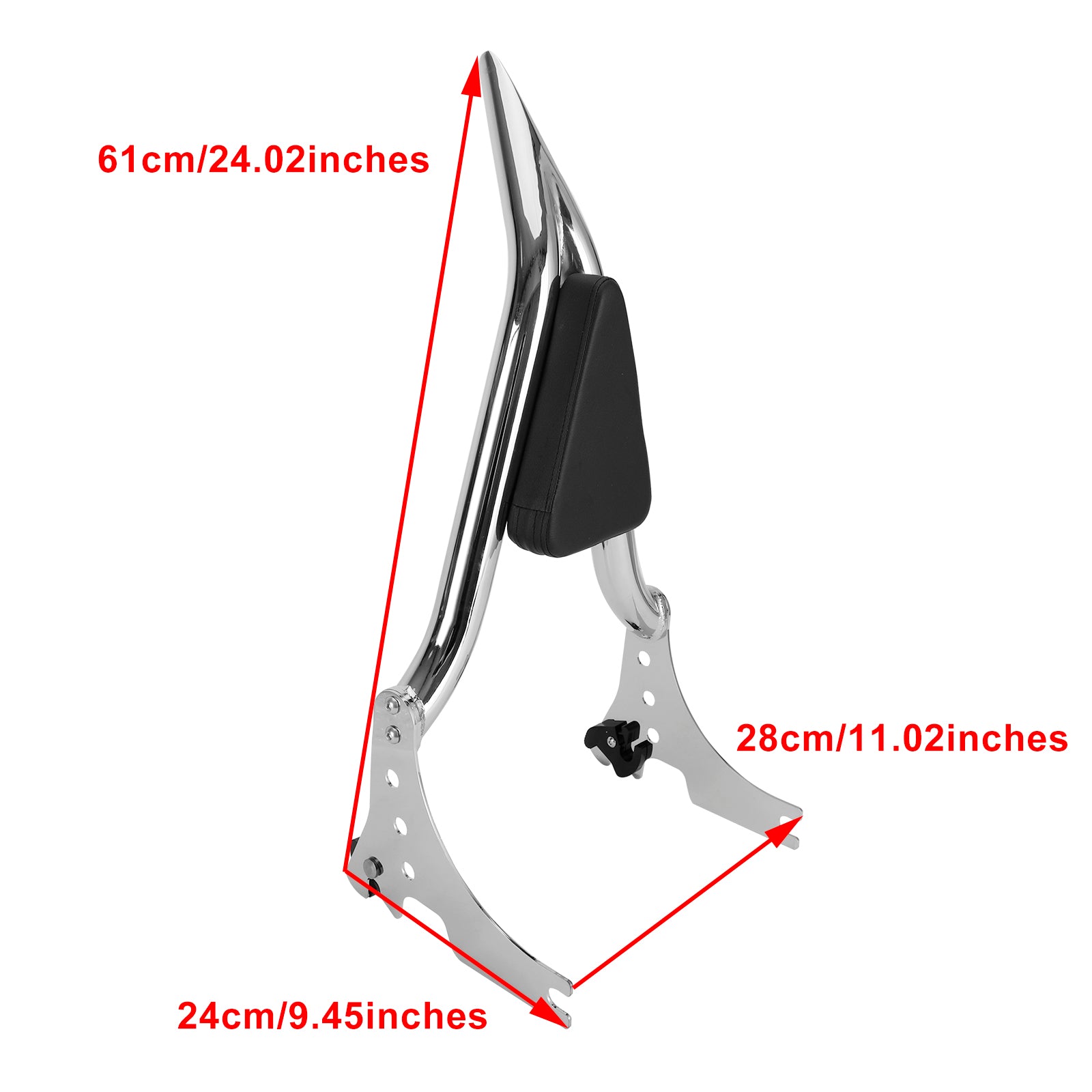 Respaldo del pasajero apto para Sportster XL883 C/R XL1200R XLH883 XLH1200 04-20