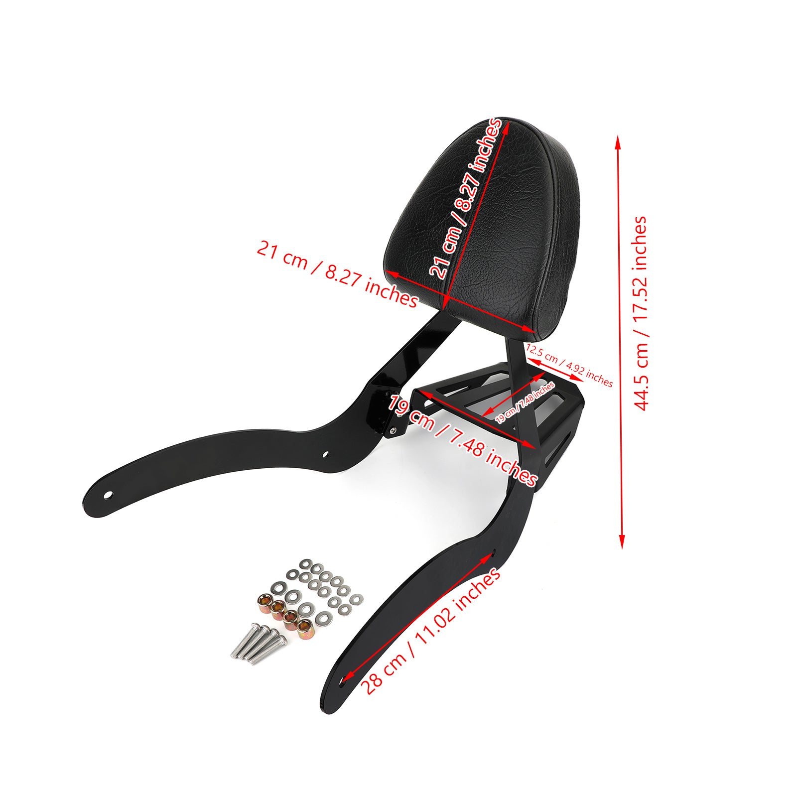 Portaequipajes con respaldo de barra Sissy para pasajero para Indian Scout Sixty/Scout 2014-20