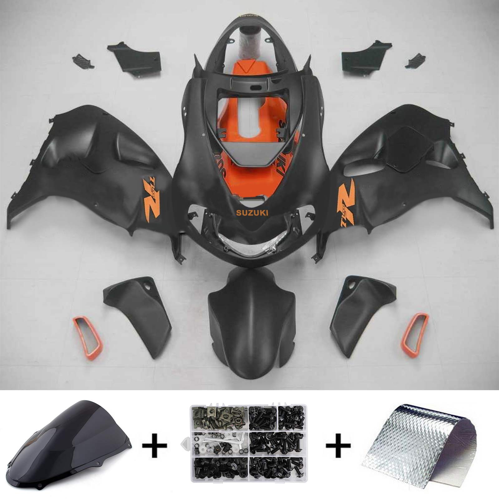 Amotopart 1998-2003 Suzuki TL1000R Kåbe Mat Sort&Orækkeviddesæt