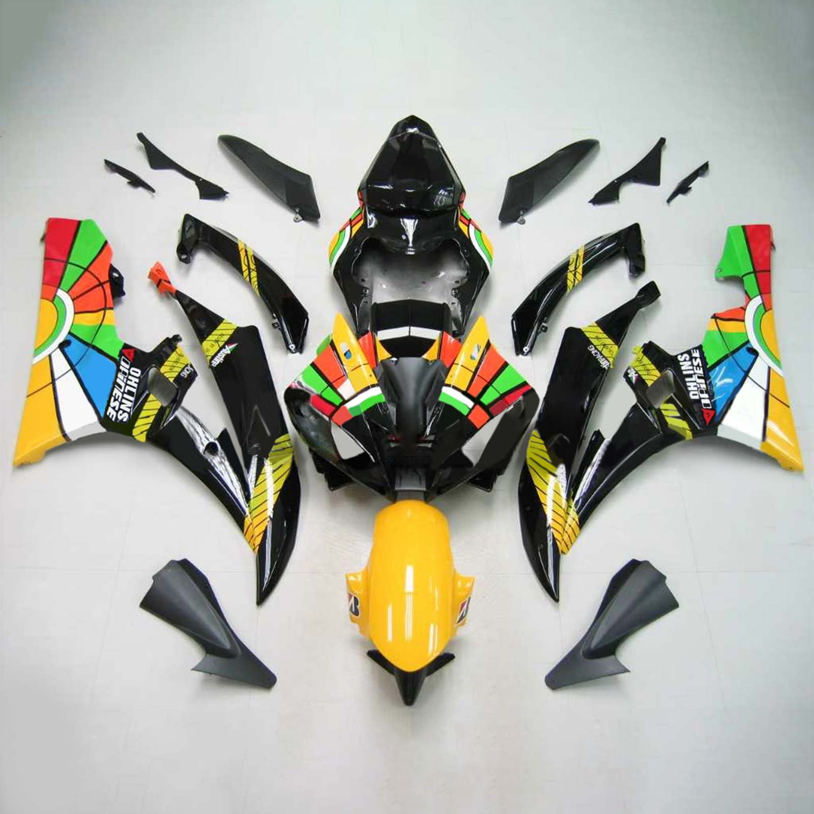 Einspritzverkleidungssatz Karosserie Kunststoff ABS passend für Yamaha YZF 600 R6 2006-2007