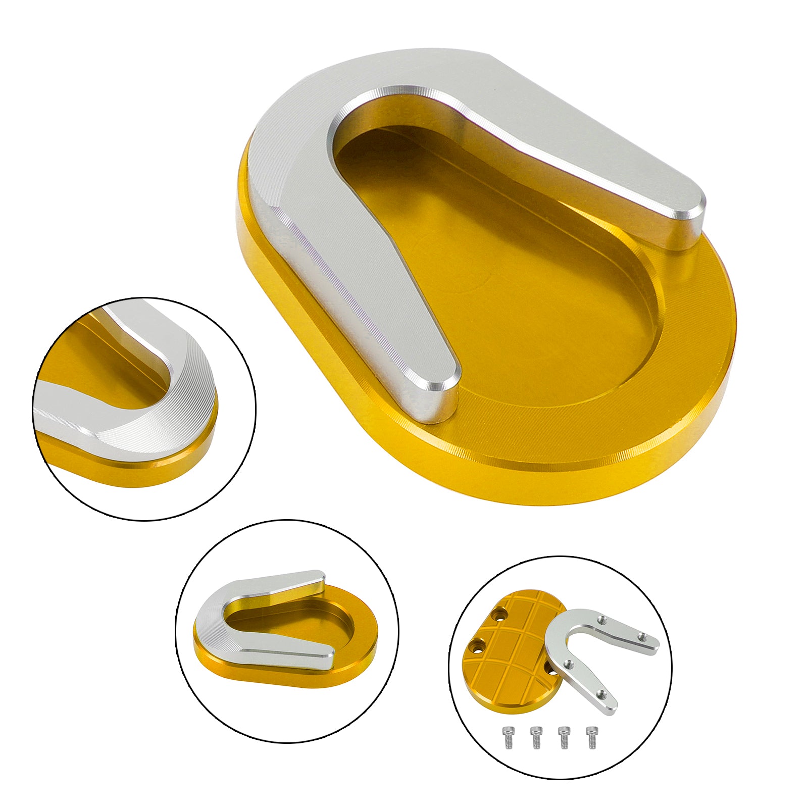 13-20 Vespa Sprint dan Primavera 150 Pata de cabra Almohadilla de extensión de caballete lateral