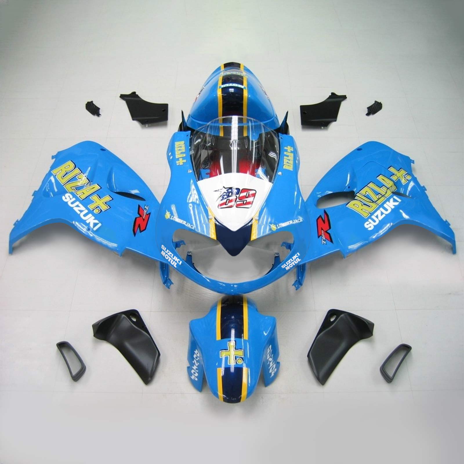Amotopart 1998-2003 Suzuki TL1000R Fairing RIZLA Sky blue Kit