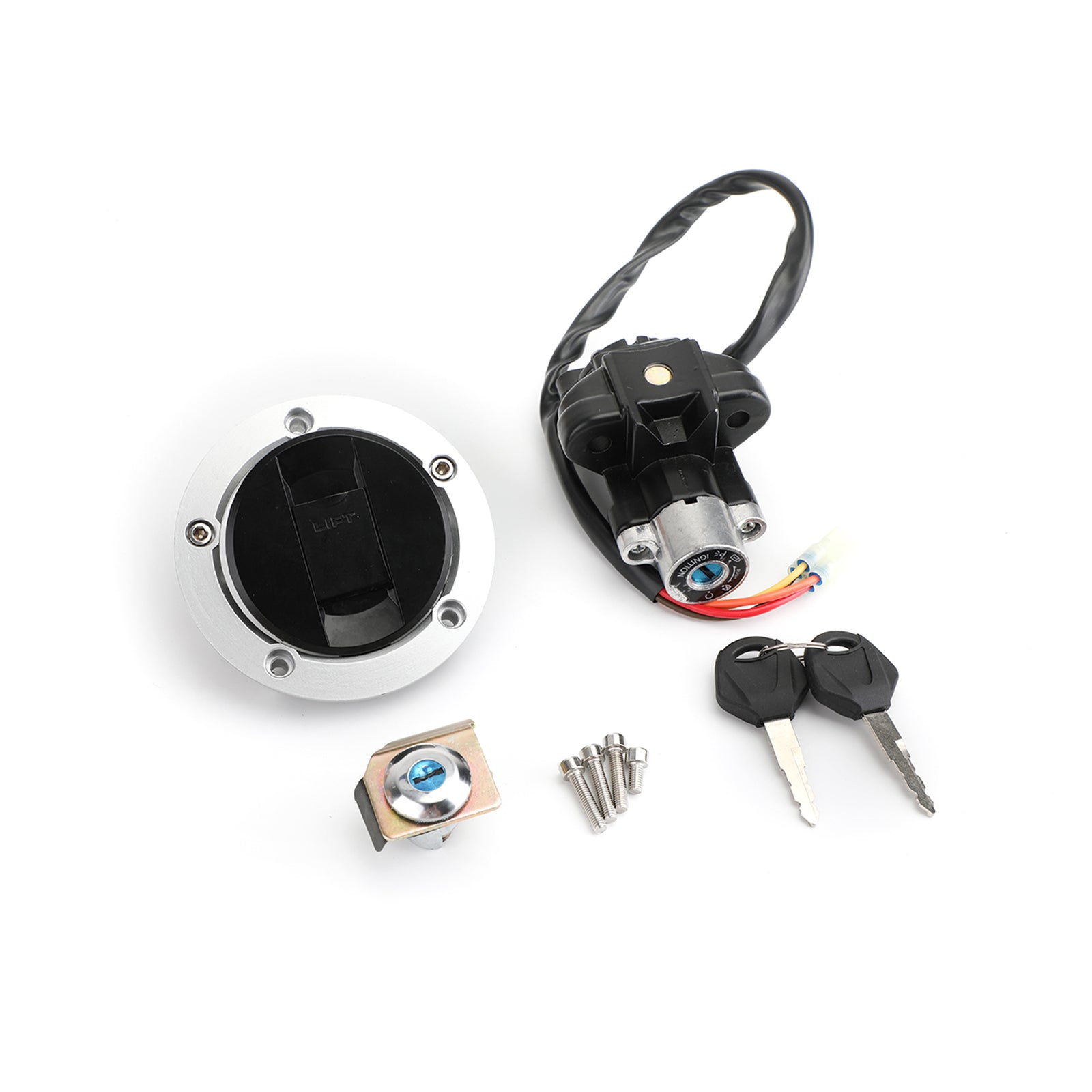 IGNITION SWITCH FUEL Gas Cap Seat Lock Keys For Suzuki GW250 Inazuma