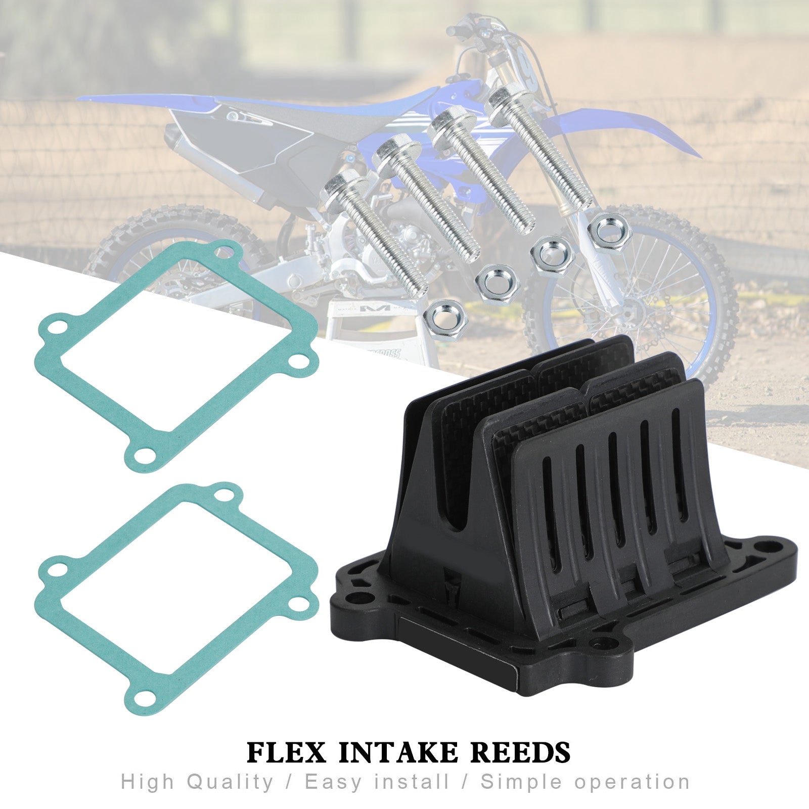 V4R04 Reed Valve Cage Block til Yamaha YZ125 2005-2020 Generisk