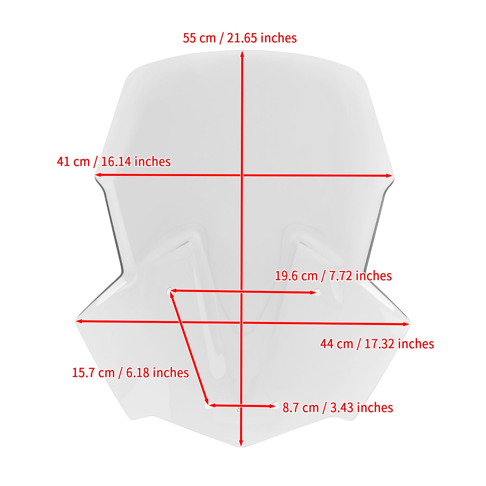 Parabrisas apto para TRIUMPH Tiger 800 XC/XR/XRX/XRT/XCX/XCA 2018-2021 genérico