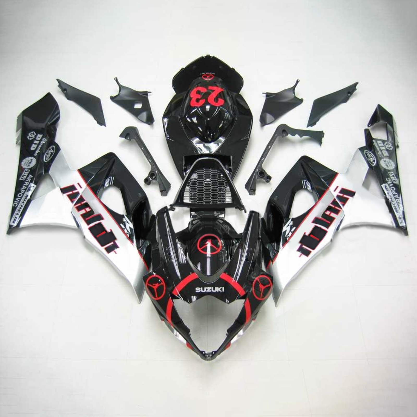 Amotopart 2005-2006 Suzuki GSXR1000 Fairing Jordan White&Black Kit