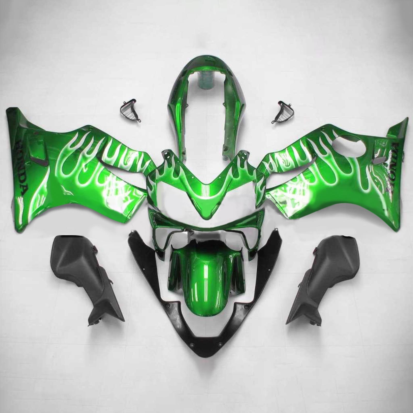Amotopart Honda CBR600 F4i 2004-2007 Green Fire Fairing Kit