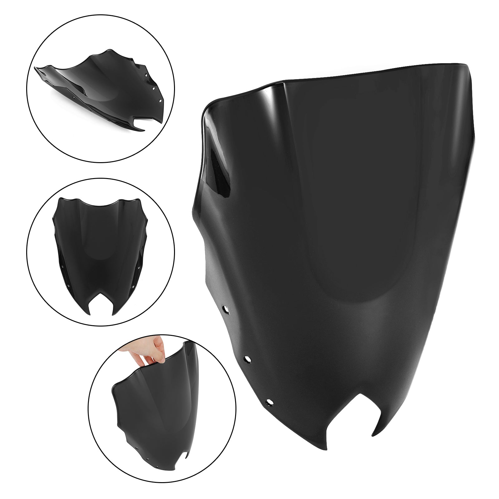 Le pare-brise de moto ABS Ajustement pour Yamaha FZ6R FZ-6R FZS600 2009-2015