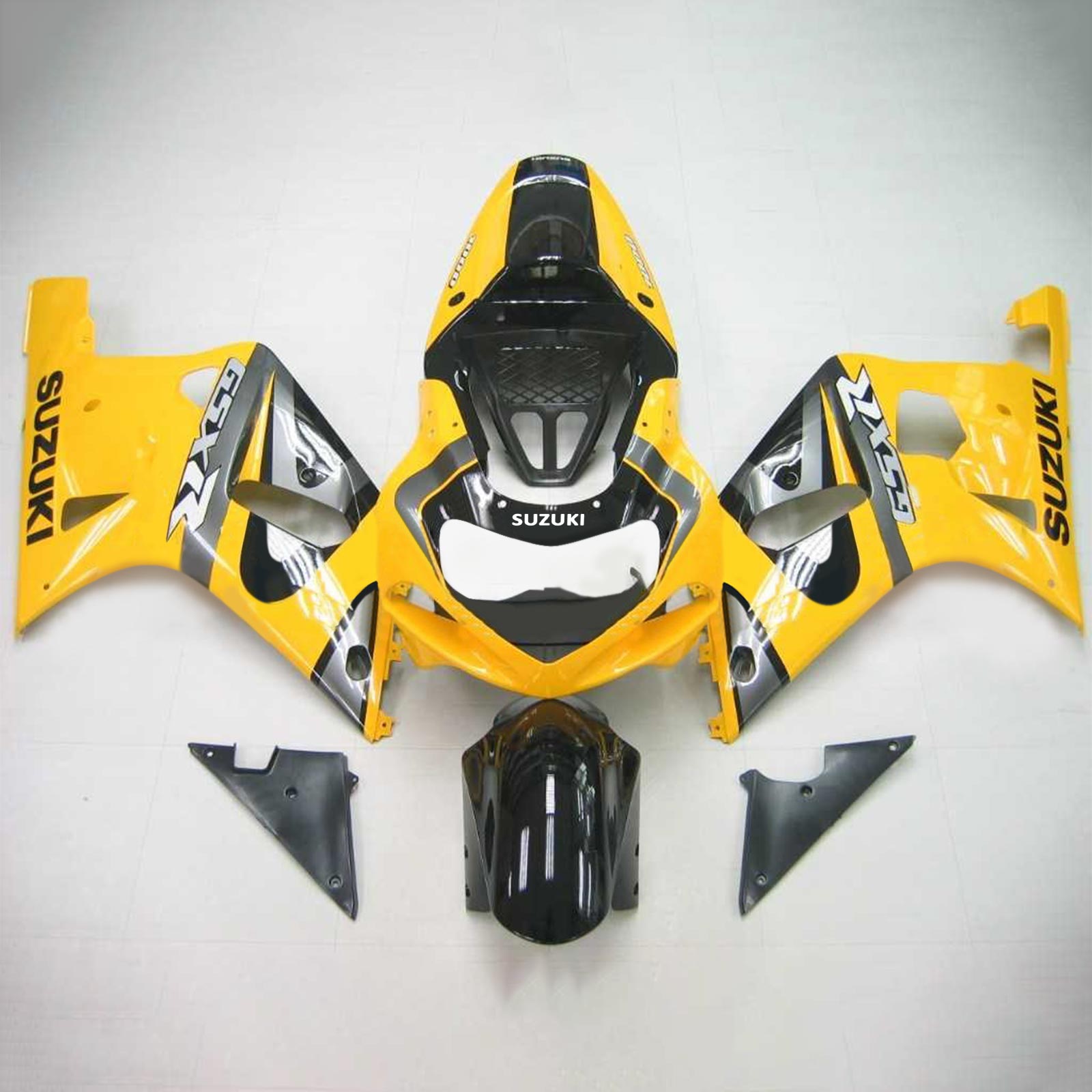Amotopart Suzuki 2000-2002 GSXR1000 Black Yellow Fairing Kit