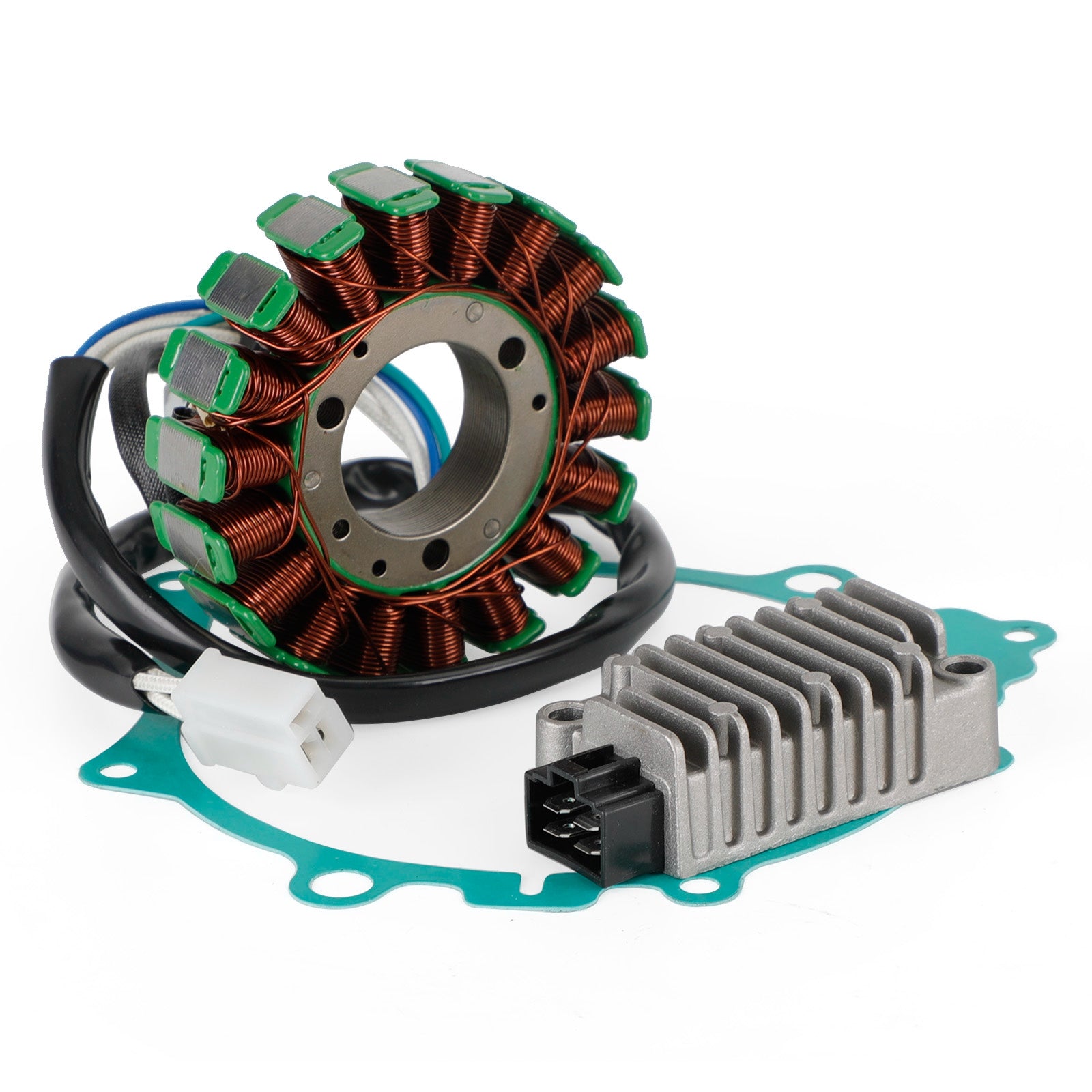 Magneto Stator + spännings likriktare + packning för Yamaha TT250R TTR250 1993-2006 Generisk FedEx Express-frakt