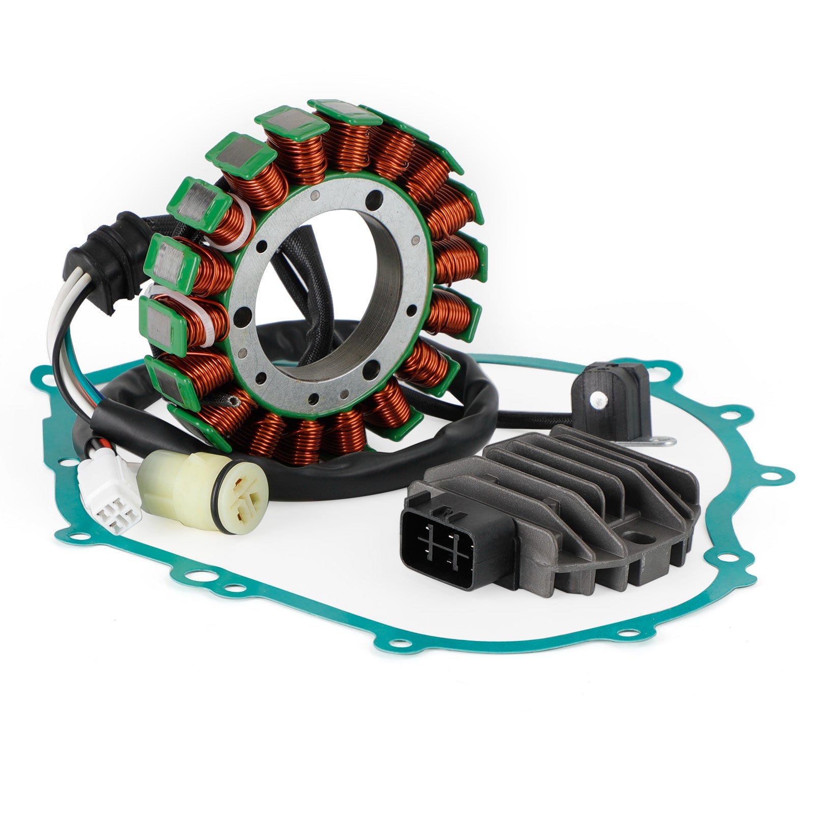 Magneto stator + redresseur de tension + joint pour yamaha yfm350 bruin 350 04-14 générique fedex express expédié