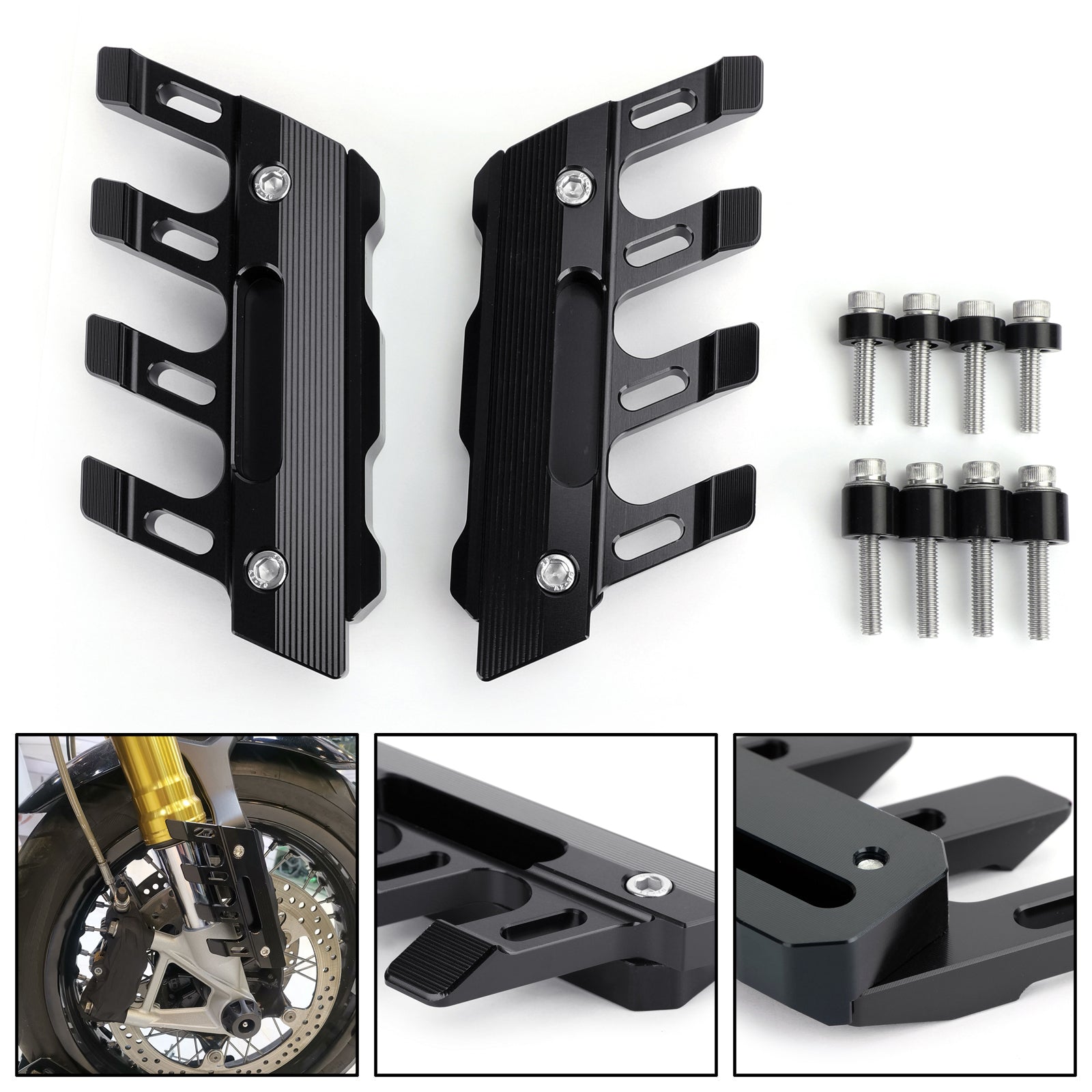 Front Fender Guard Protector links + rechts geschikt voor universele motorfiets