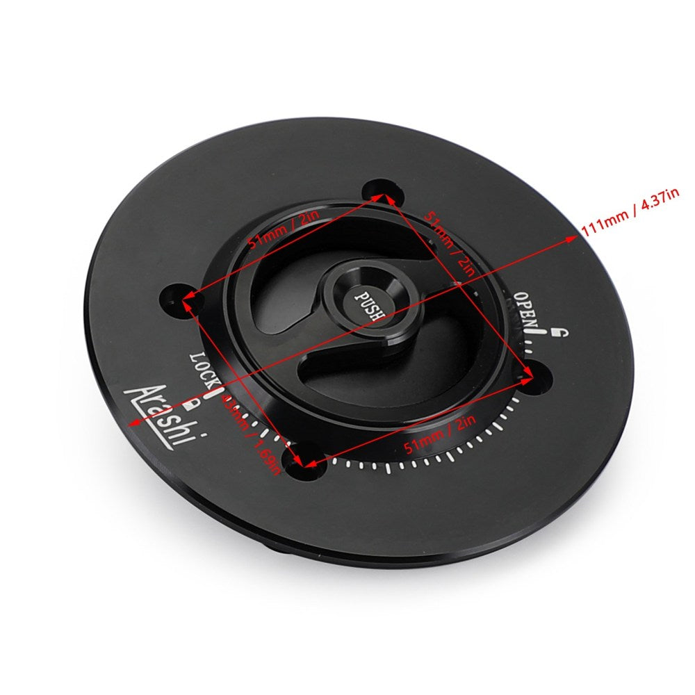 Tappo serbatoio carburante senza chiave per Kawasaki Ninja 400 EX 400 G 2018-2019