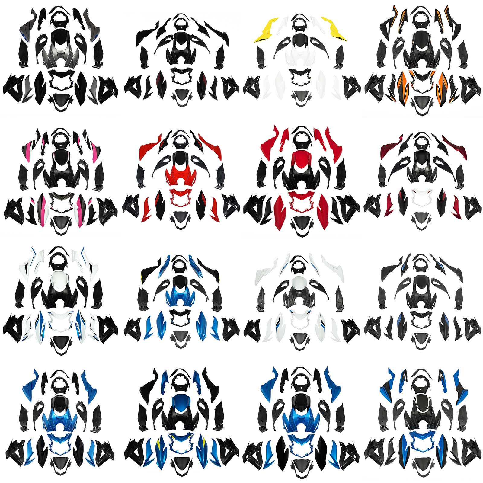 Amotopart (2017-2024) Suzuki GSXS 750 Bodywork Fairing Kit Colletion