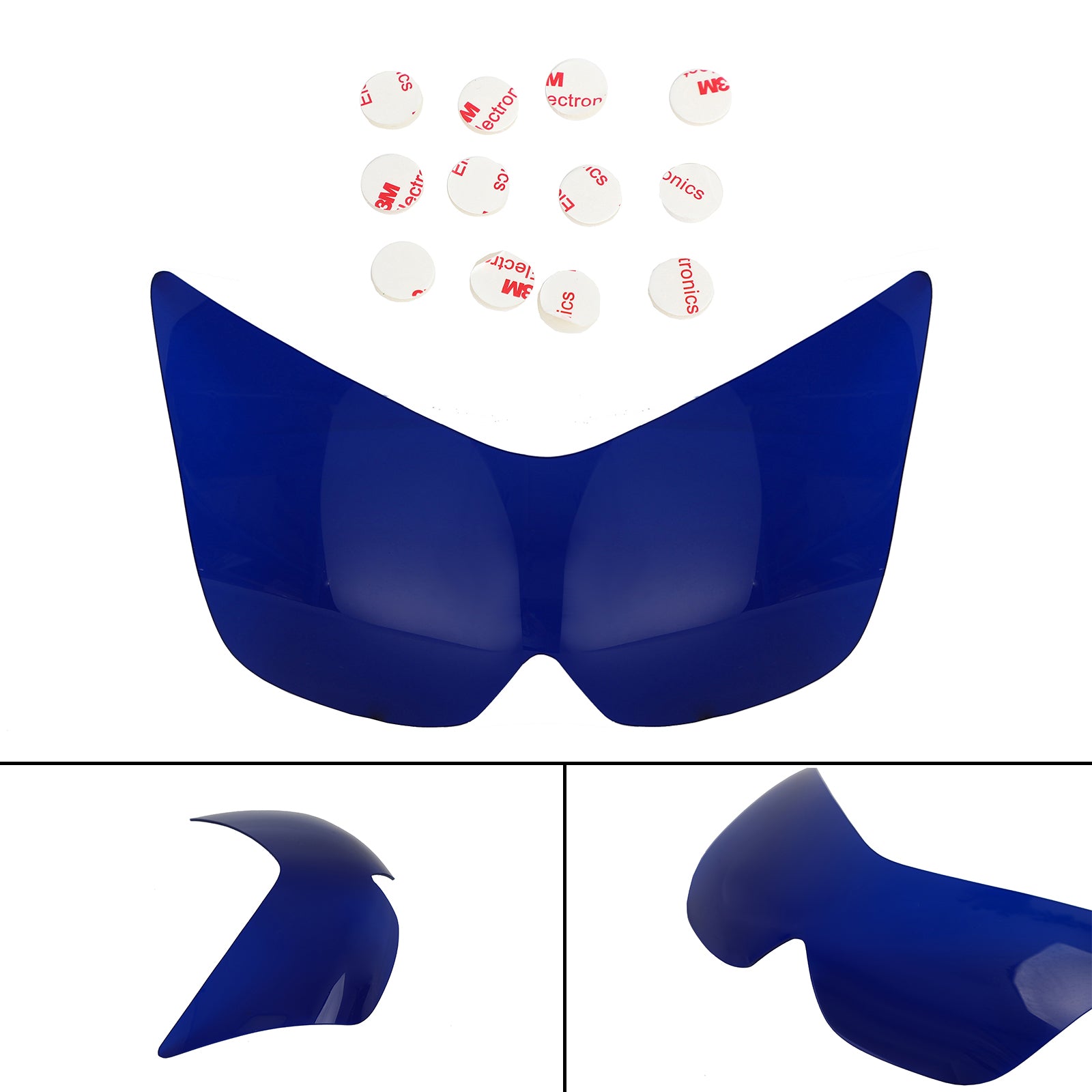 Tampa de proteção contra lentes do farol frontal ajustada para Kawasaki Ninja Z1000 03-06 Blue Generic