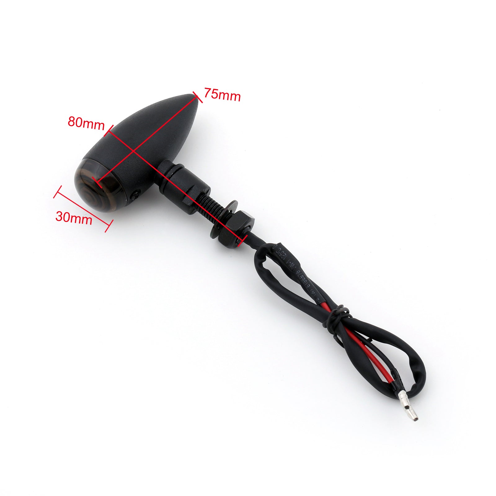 Harley Motorcycle Custom Bike Cruiser Bobber Chopper Bullet Turn Signal Light Fit Black