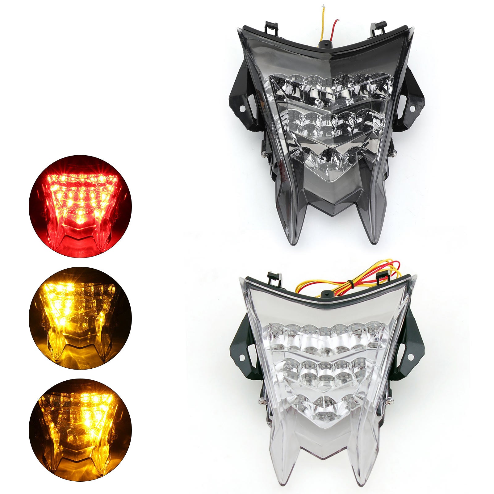 09-18 BMW S1000 Clear LED Tail Fight Light + clignollants