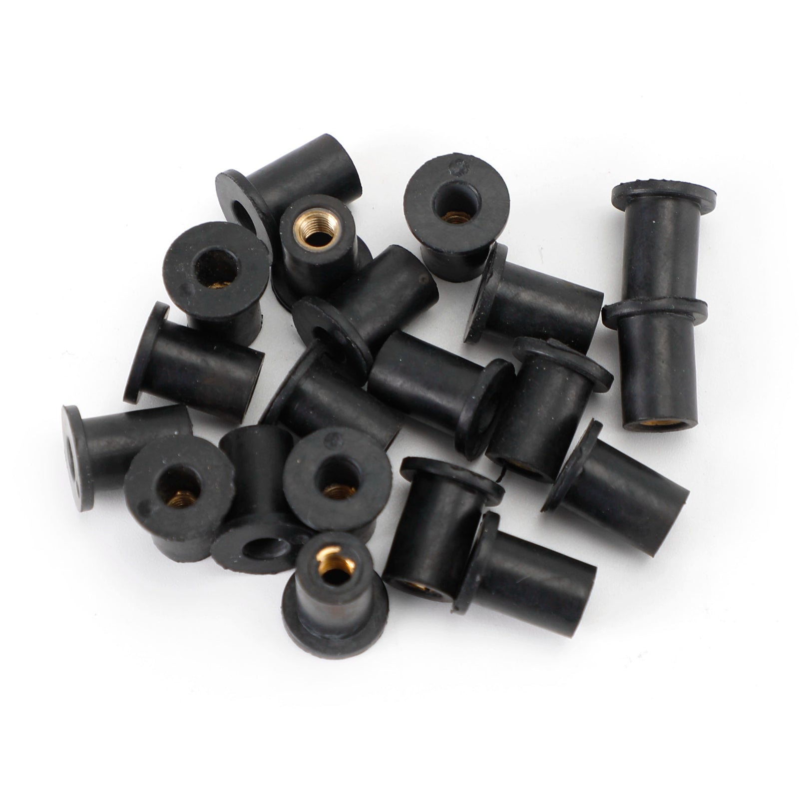 20-facher Bildschirm & Verkleidung Gummi Well Nut M4 Messing Wellnuts 4mm Motorrad Bike