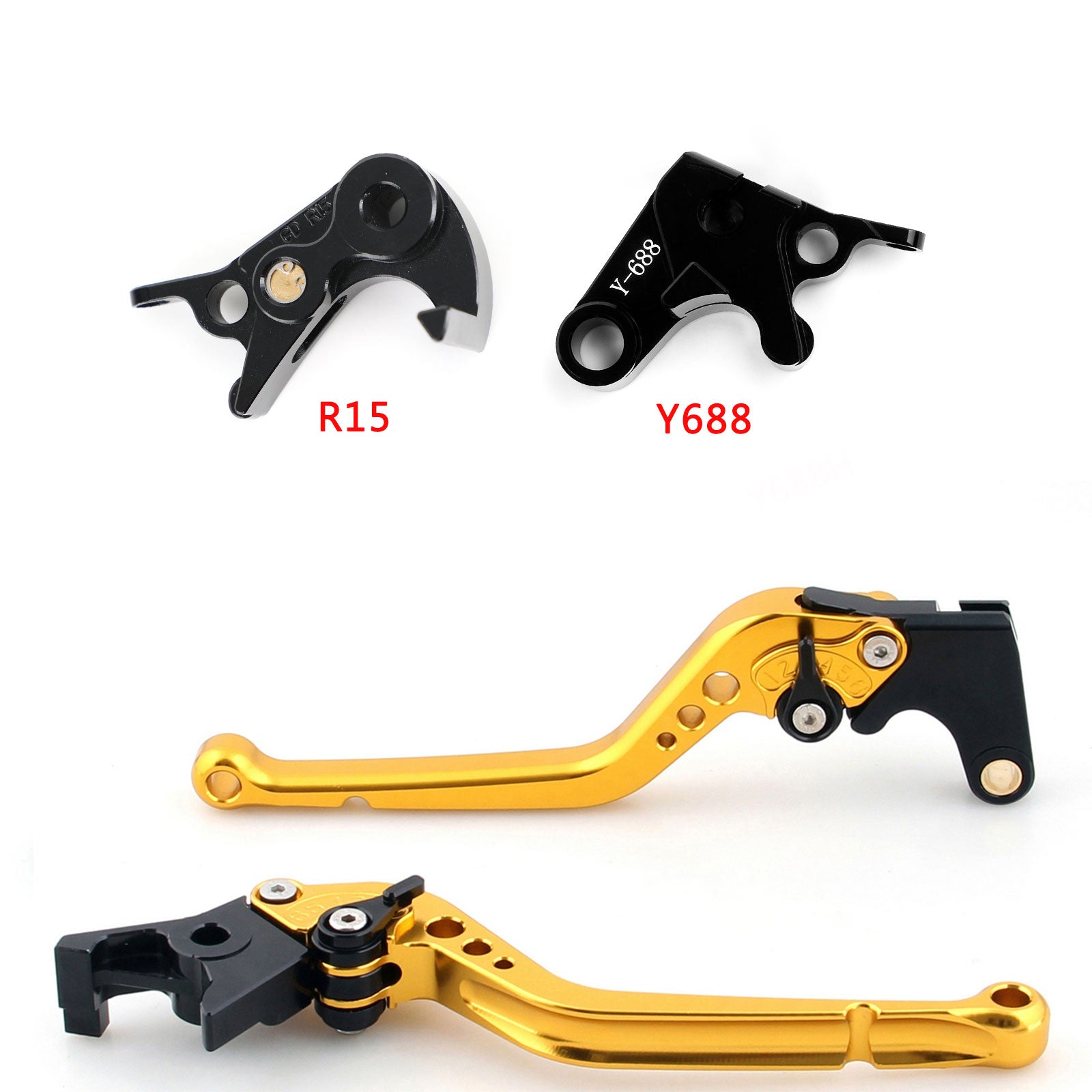 Lång kopplingsbromsspak passar för Yamaha YZF R1/R1M/R1S 2015-2021 YZF R6 2017-2020 Generic