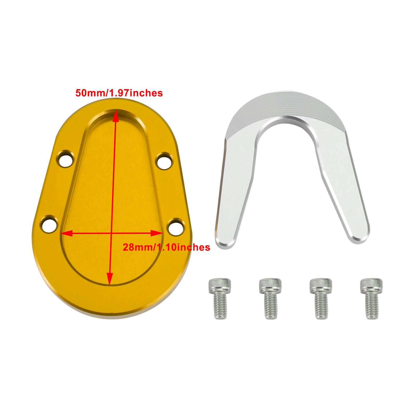 13-20 Vespa Sprint dan Primavera 150 Pata de cabra Almohadilla de extensión de caballete lateral