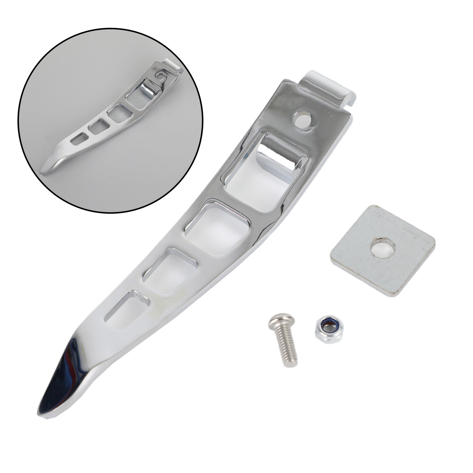 Motorcykel Chrome Stand Kickstand Extension Foot Pedal för Harley Dyna 93-17 Generic