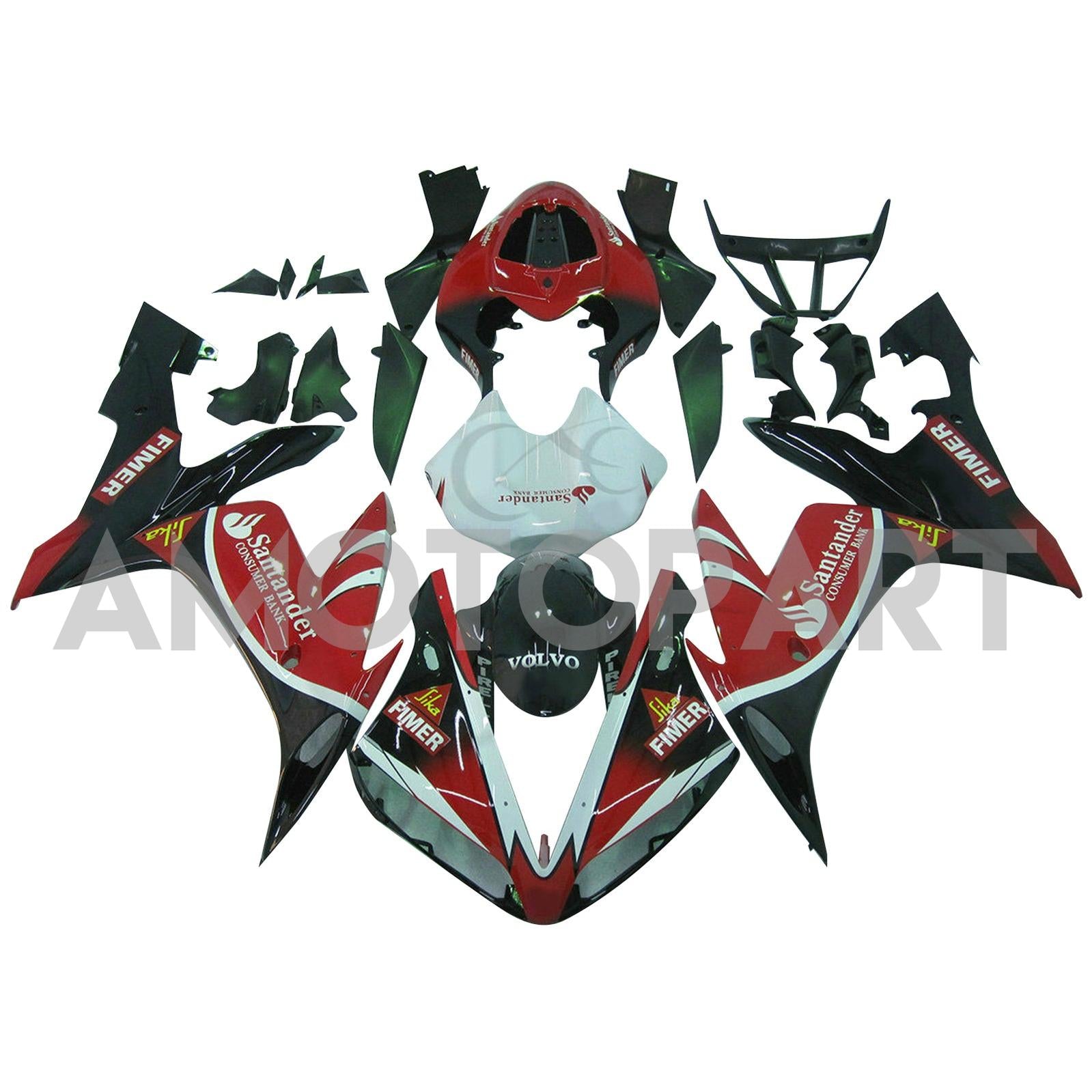 Amotopart 2004-2006 Yamaha YZF-R1 Rote Verkleidung Kit