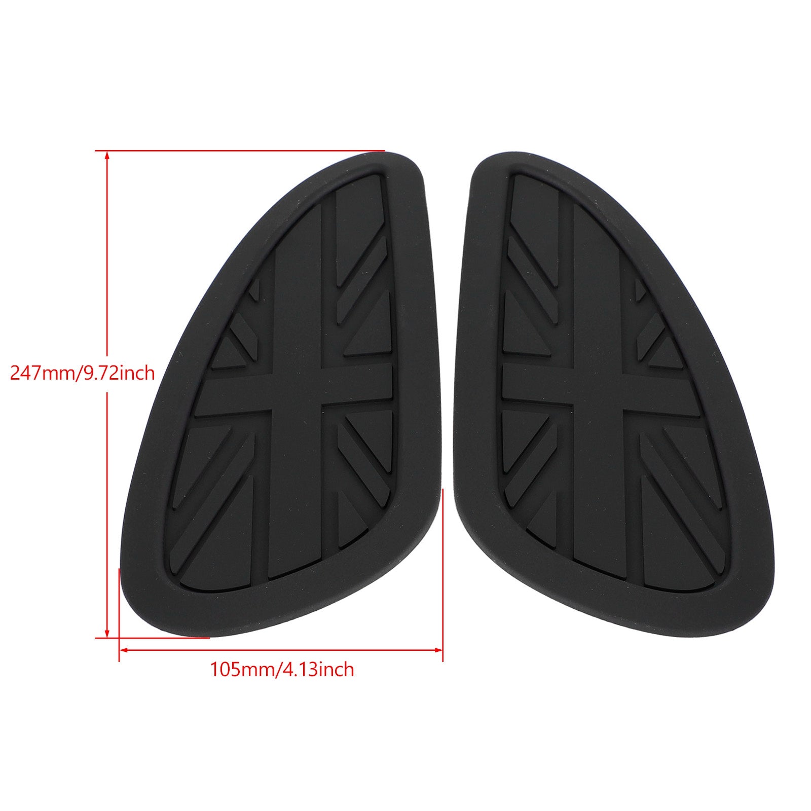 Fuel Tank Pad Protector Kit Black för Bonneville Scrambler Thruxton 900 1200 Generic